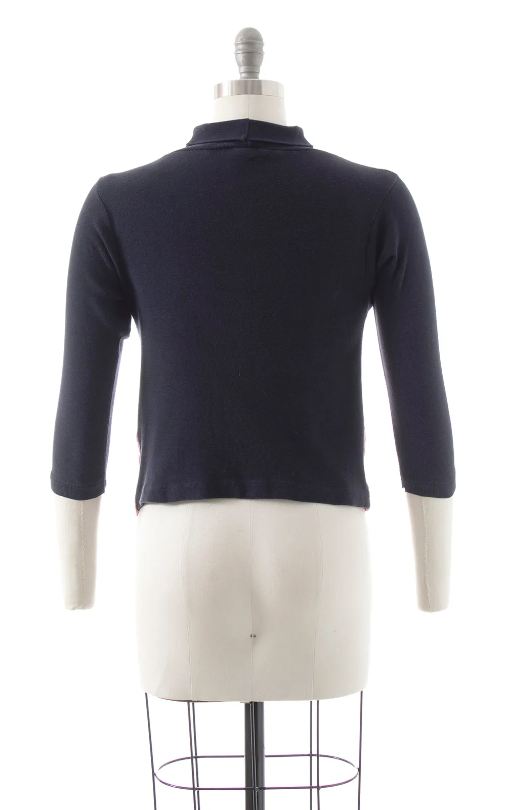 1950s Corduroy & Jersey Turtleneck Top | small/medium