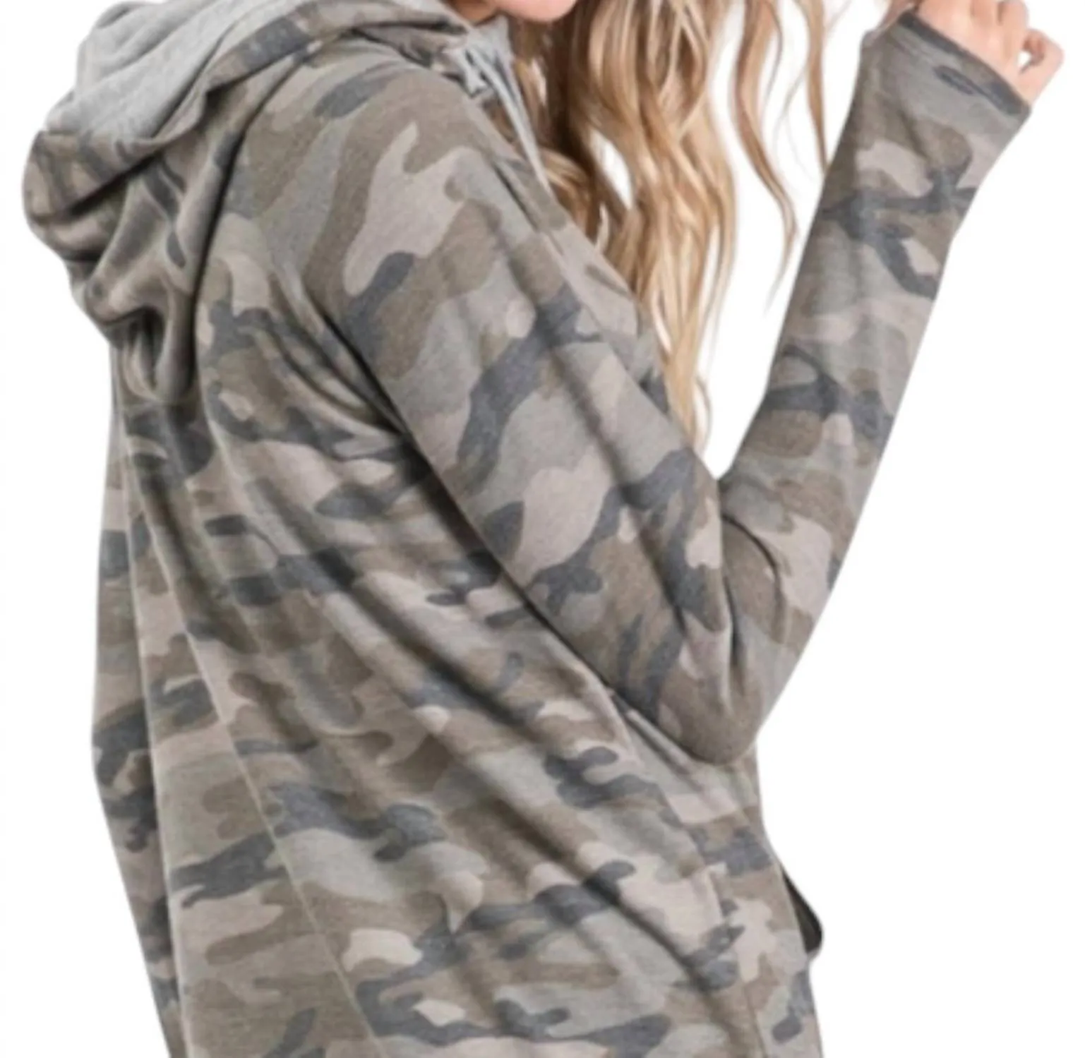 7Th Ray - Camo Side Zipper Hoodie