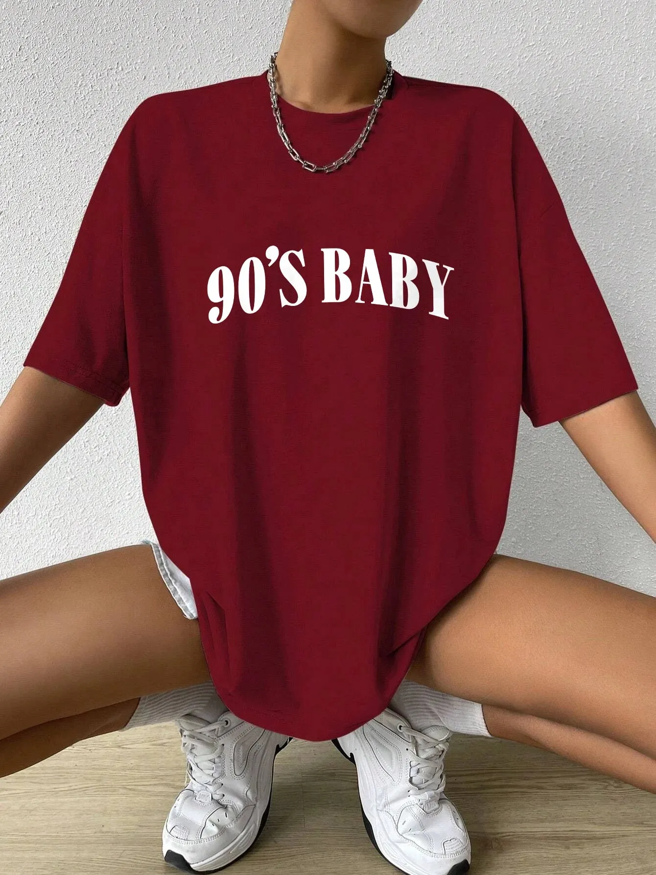 90's Baby Oversized Cotton T-Shirts for Women