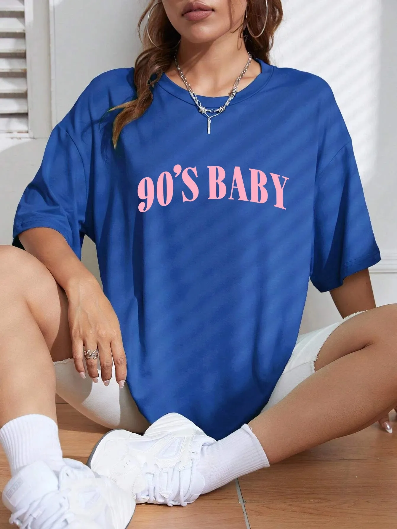 90's Baby Oversized Cotton T-Shirts for Women