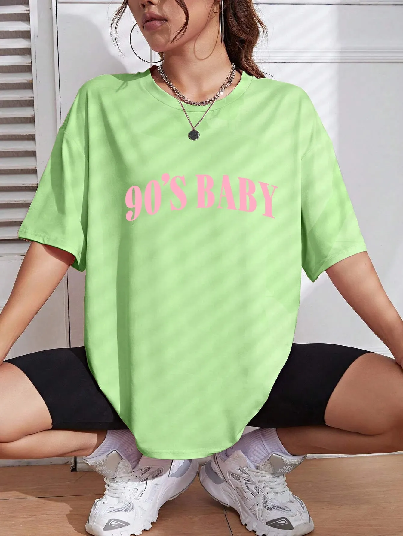 90's Baby Oversized Cotton T-Shirts for Women