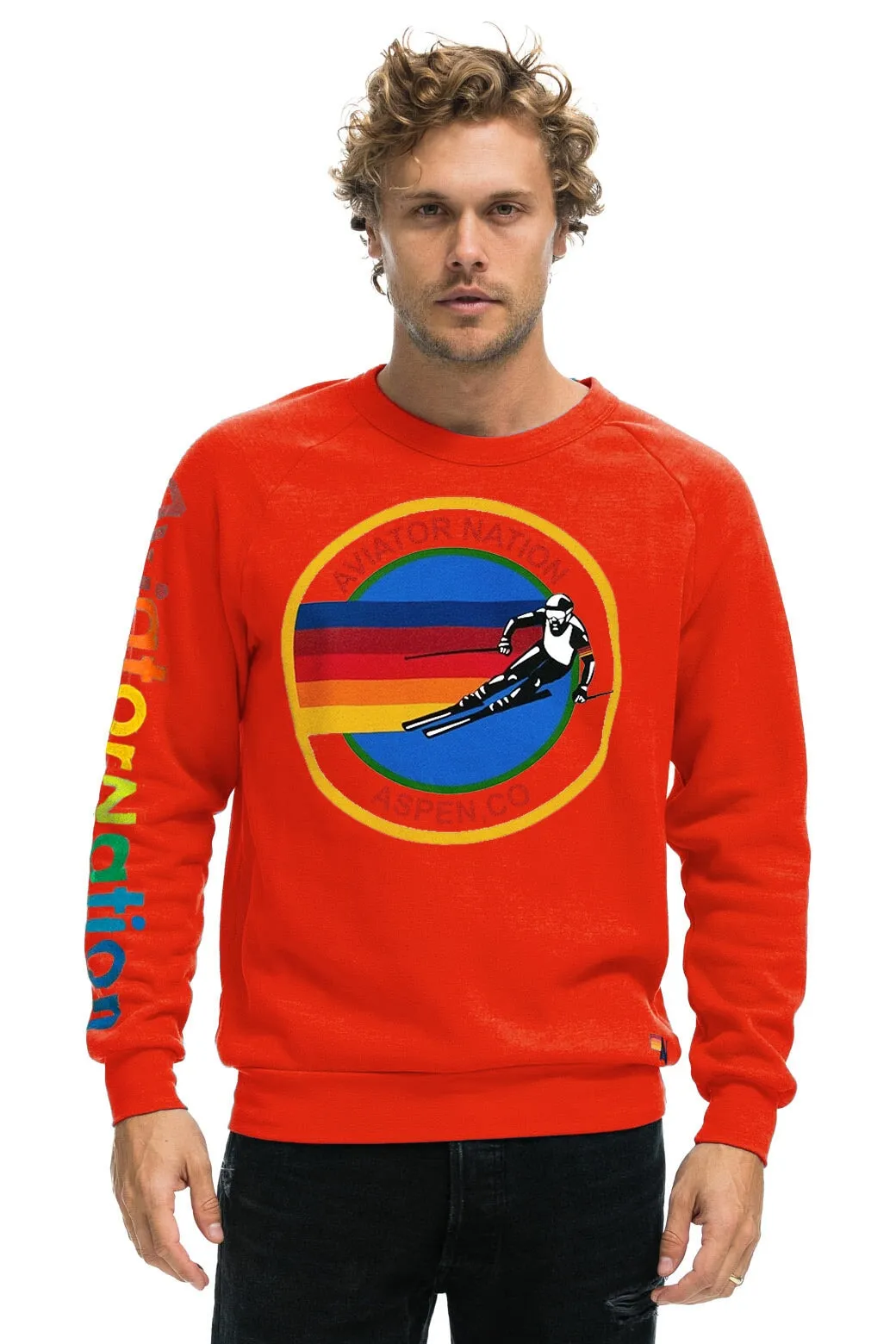 AVIATOR NATION ASPEN SWEATSHIRT - RED