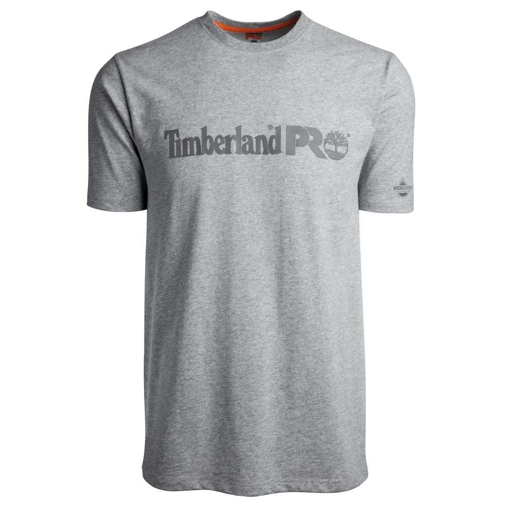 BASE PLATE SHORT SLEEVE T-SHIRT WITH LOGO - C81-Light Grey Heather | Timberland PRO TB0A1V9M