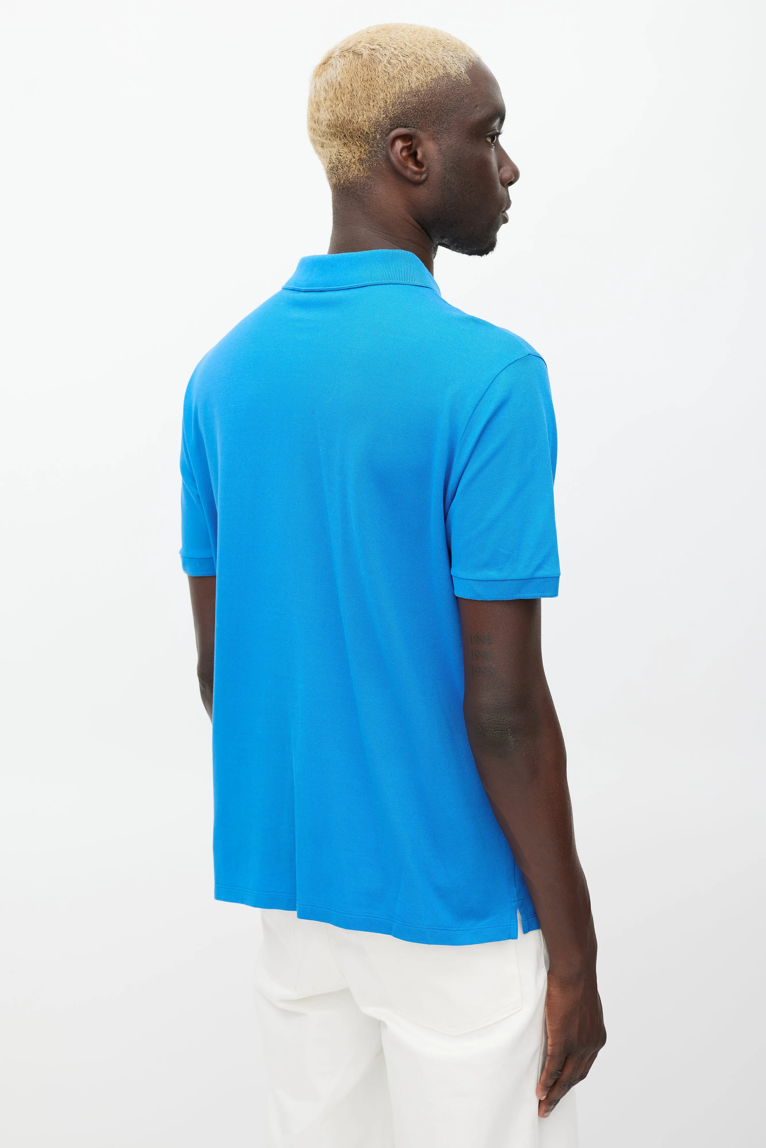 Blue Embroidered Logo Polo