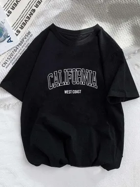California West Coast Graphic Printed T-Shirt for Women