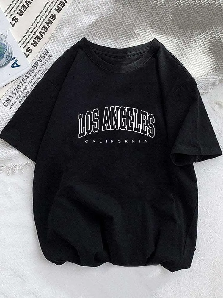 California West Coast Graphic Printed T-Shirt for Women