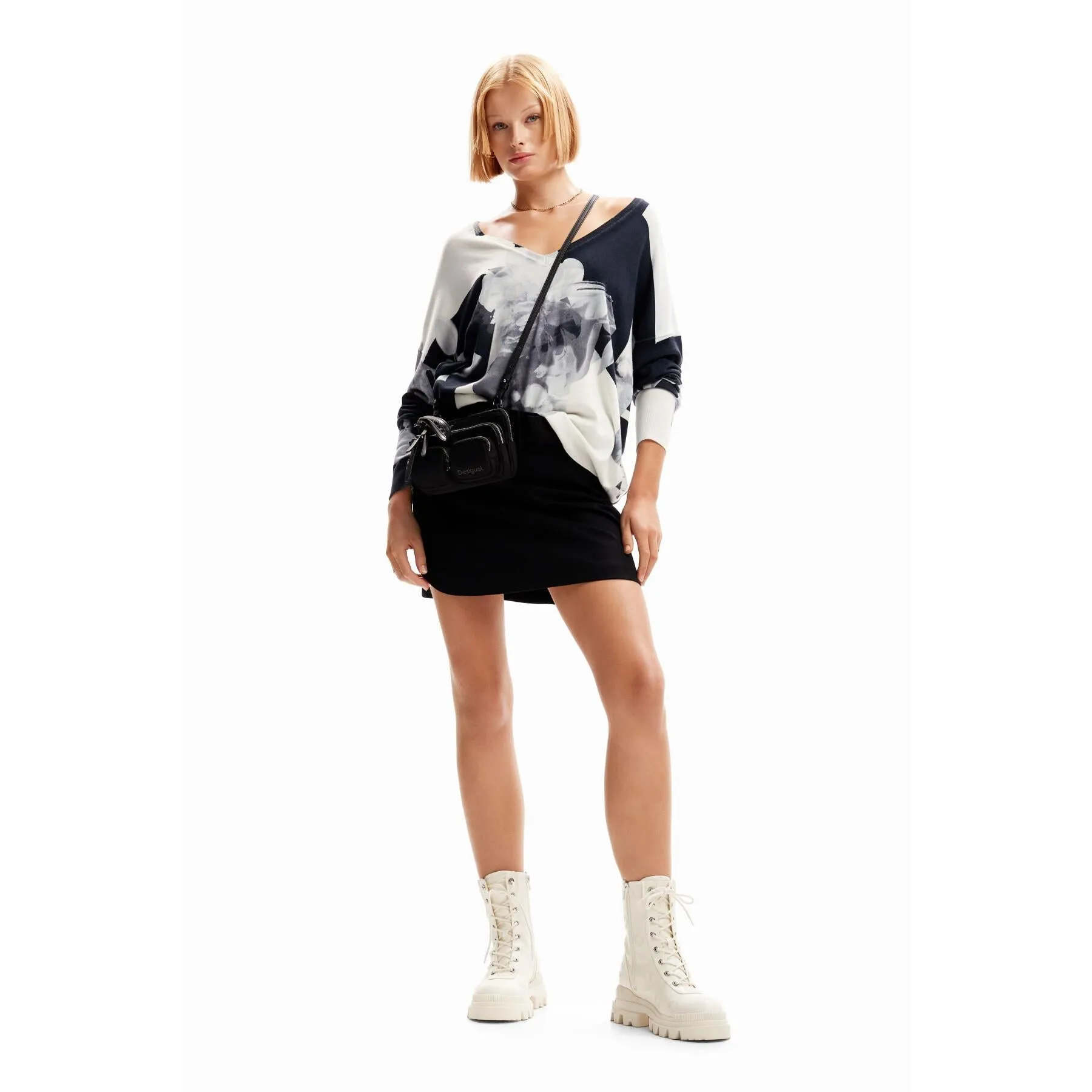 Desigual Fine Collage Pullover Knit