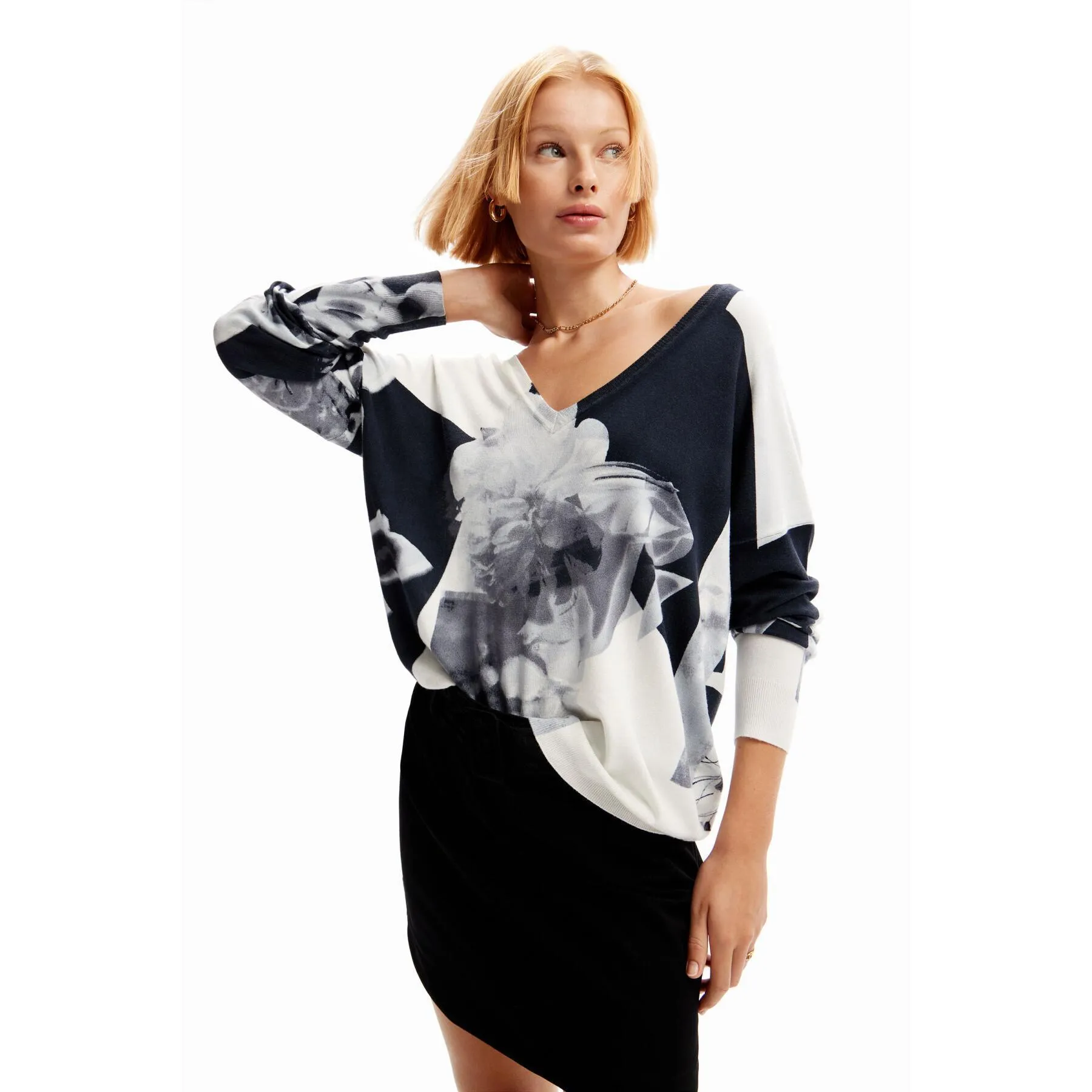 Desigual Fine Collage Pullover Knit