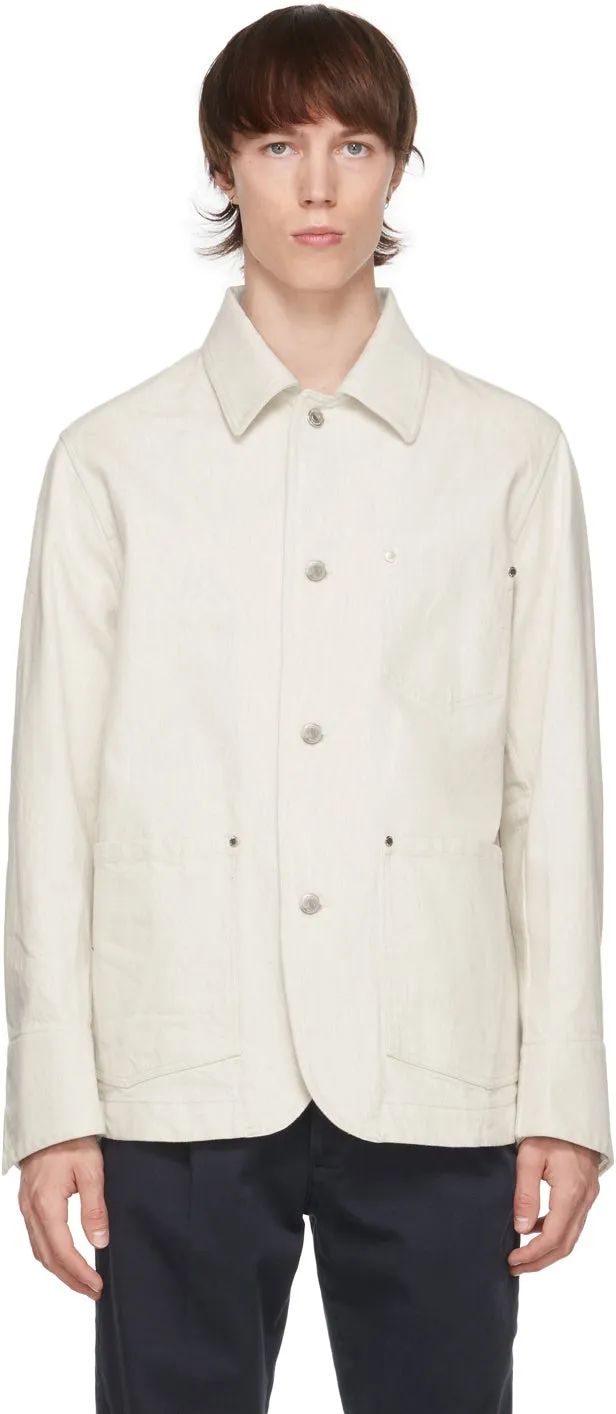 DOPPIAA Off-White Denim Aassalonne Jacket