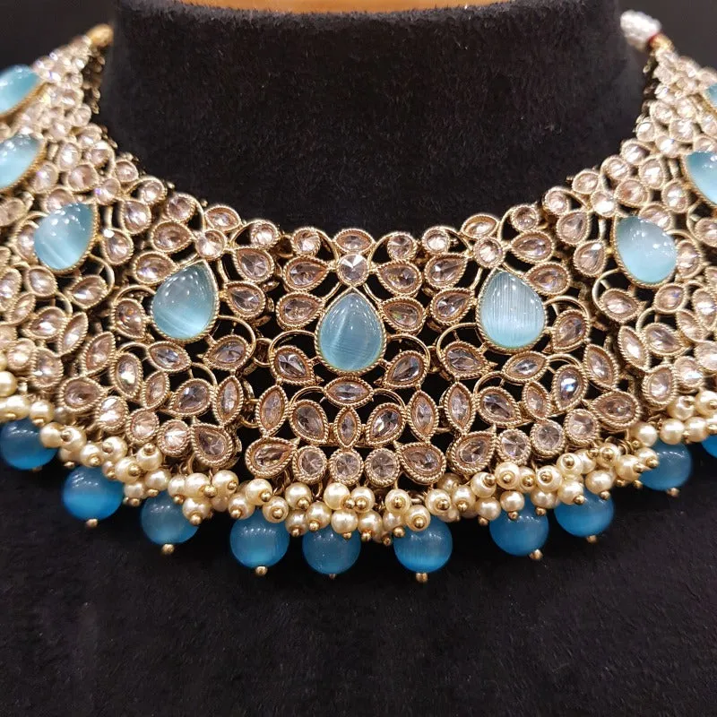 Firozi Antique Necklace Set 18131-5313