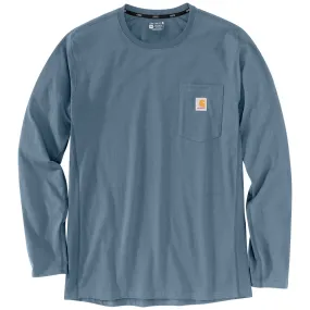 Force Relaxed Fit Midweight Long-Sleeve Pocket T-Shirt - HG7-Thundercloud | Carhartt 106656