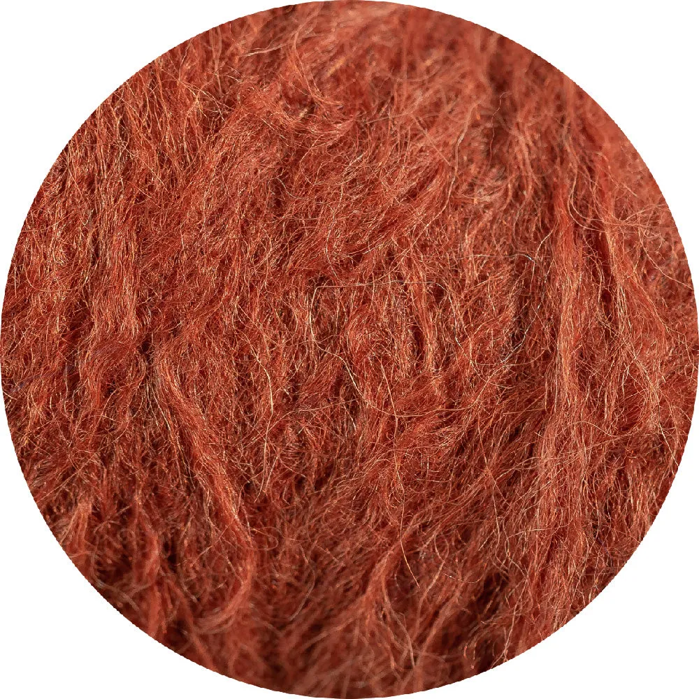 Hand knit batwing sweater with Tie back (Alpaca) - Cognac
