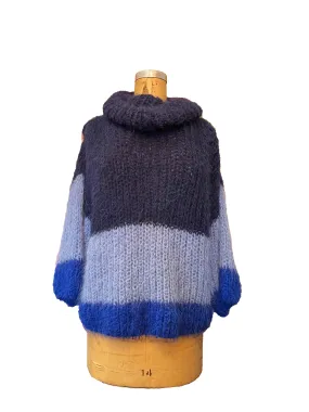 handknit funnel neck - stripe