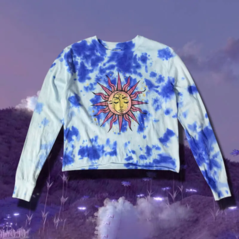 Hippie Aesthetic Long Sleeve Shirt Good Vibes