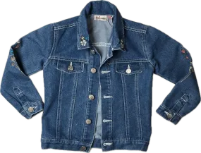 Hullabaloo Embroidered Girls Denim Jacket - Size 4/5