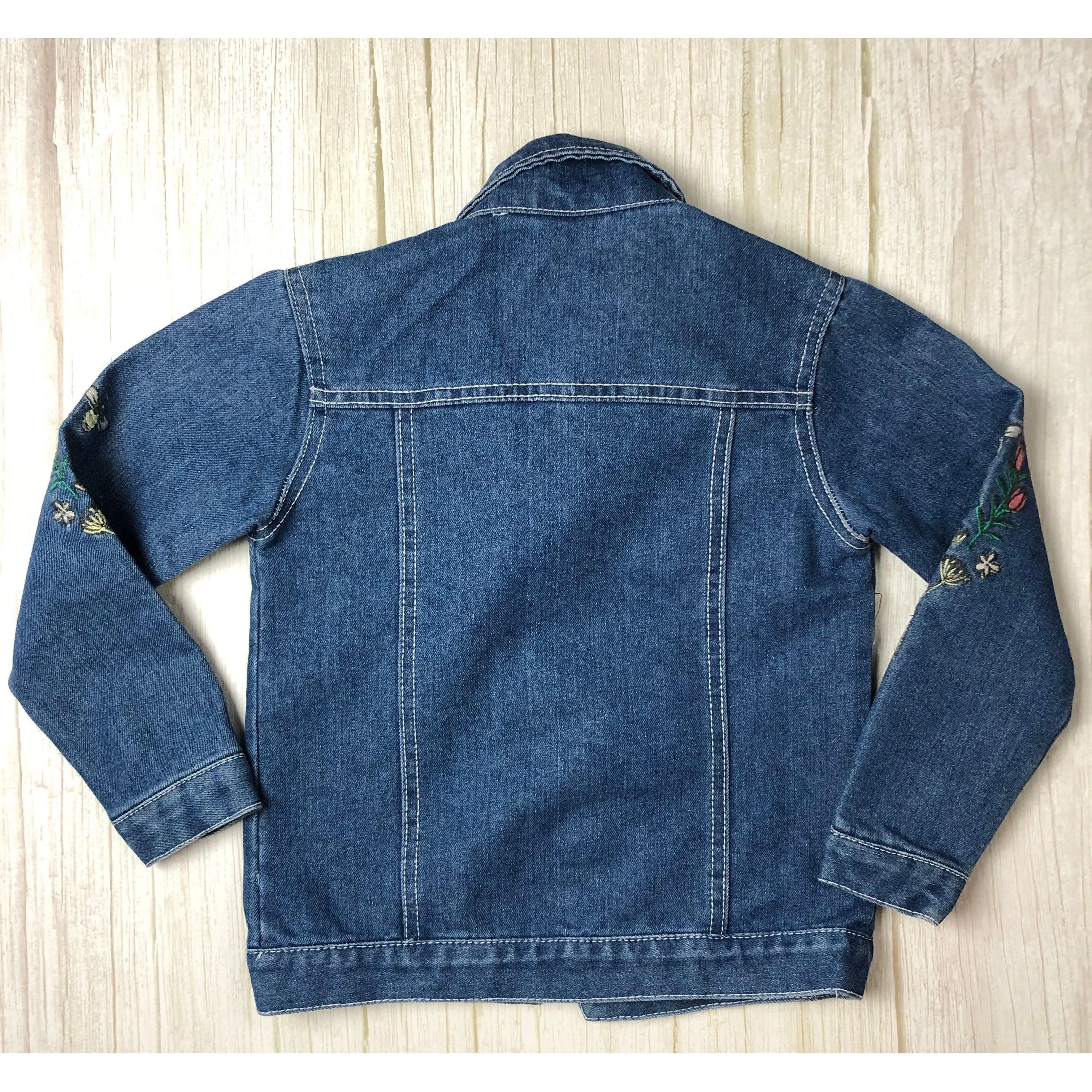Hullabaloo Embroidered Girls Denim Jacket - Size 4/5