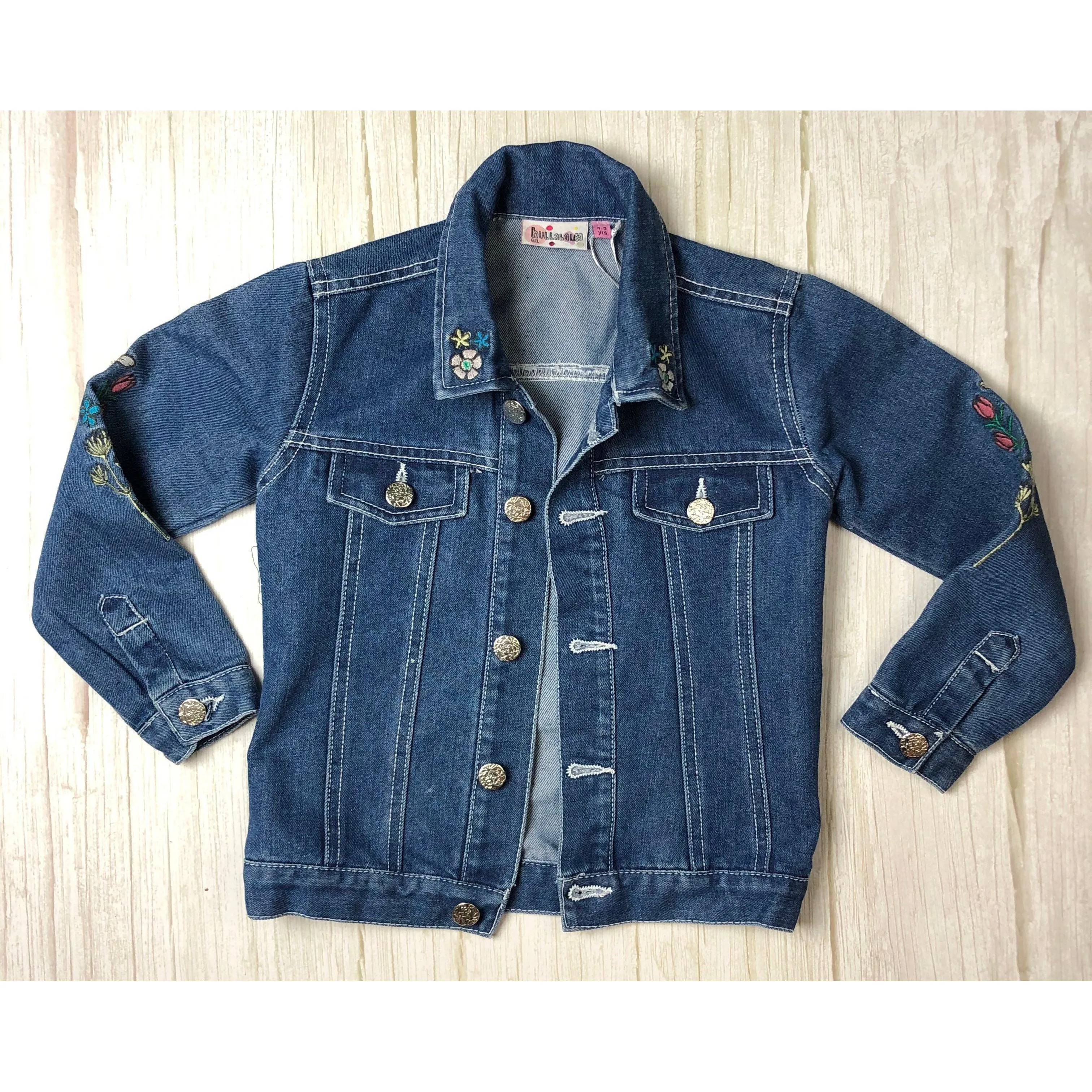 Hullabaloo Embroidered Girls Denim Jacket - Size 4/5