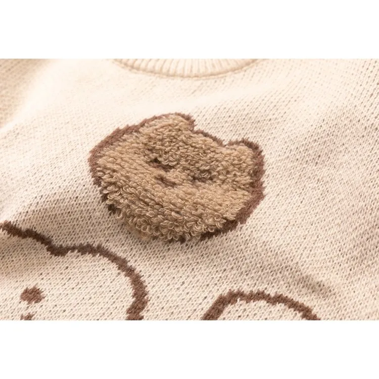 Japanese Retro Lazy Wind Bear Pullover Sweater