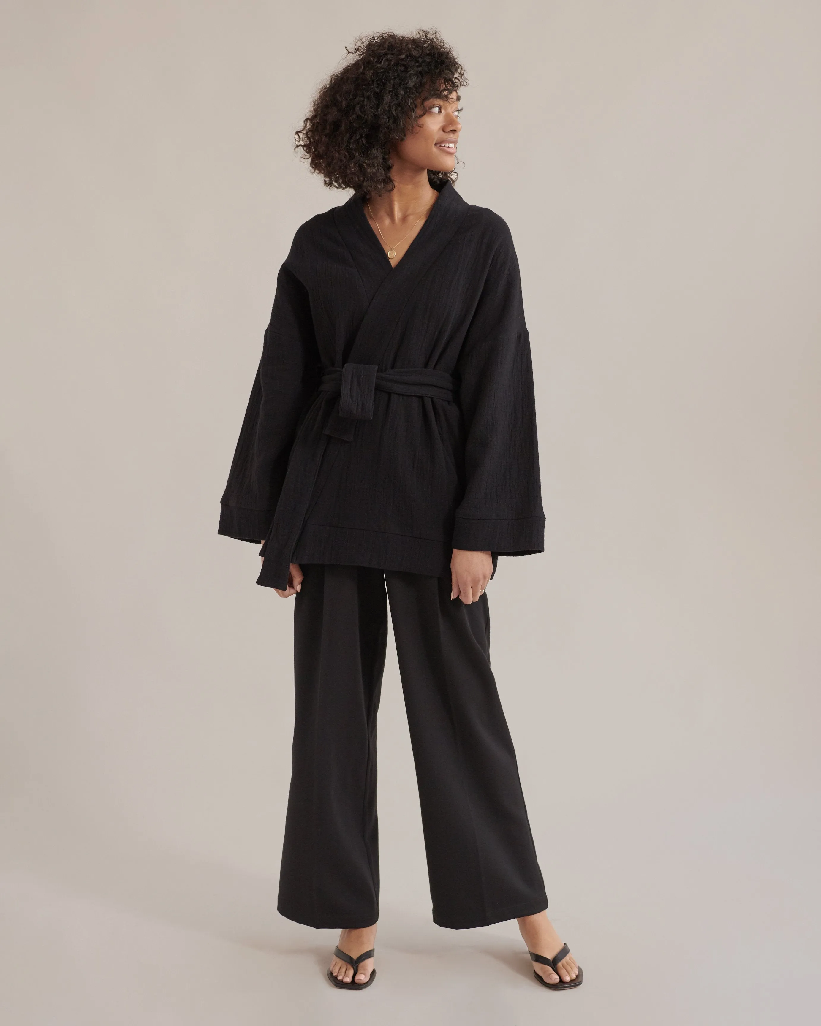Kenna Oversized Tie-Front Jacket