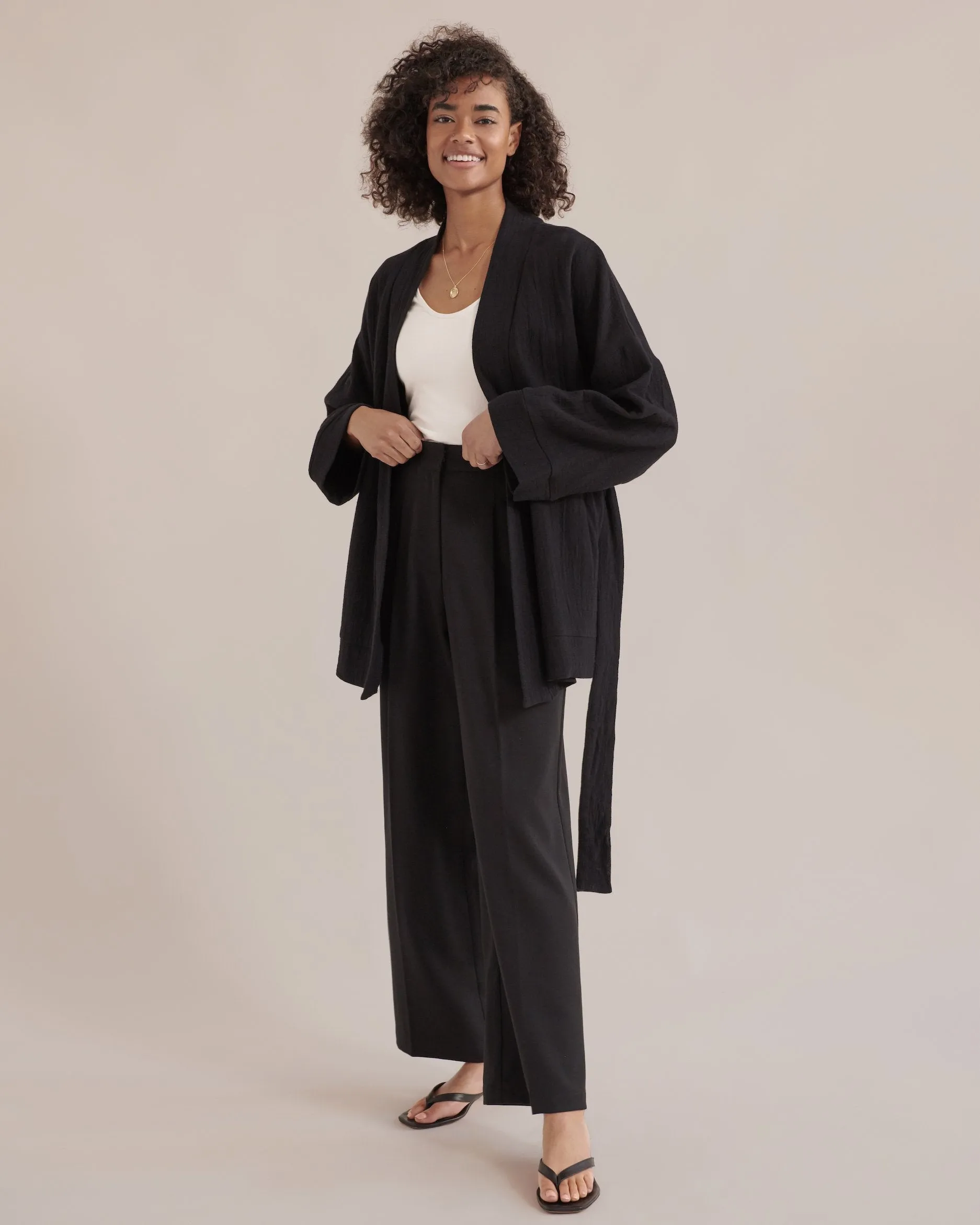 Kenna Oversized Tie-Front Jacket
