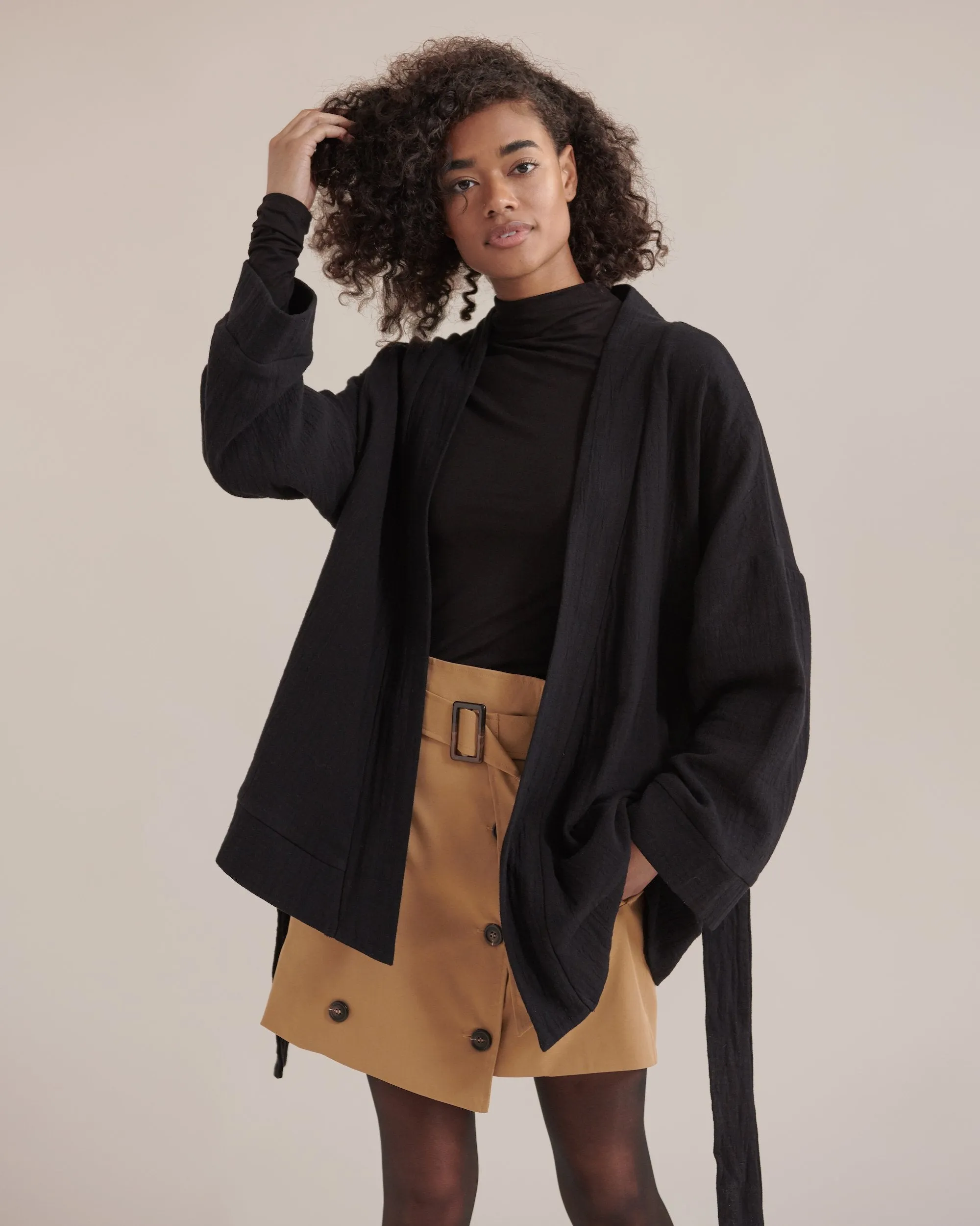 Kenna Oversized Tie-Front Jacket