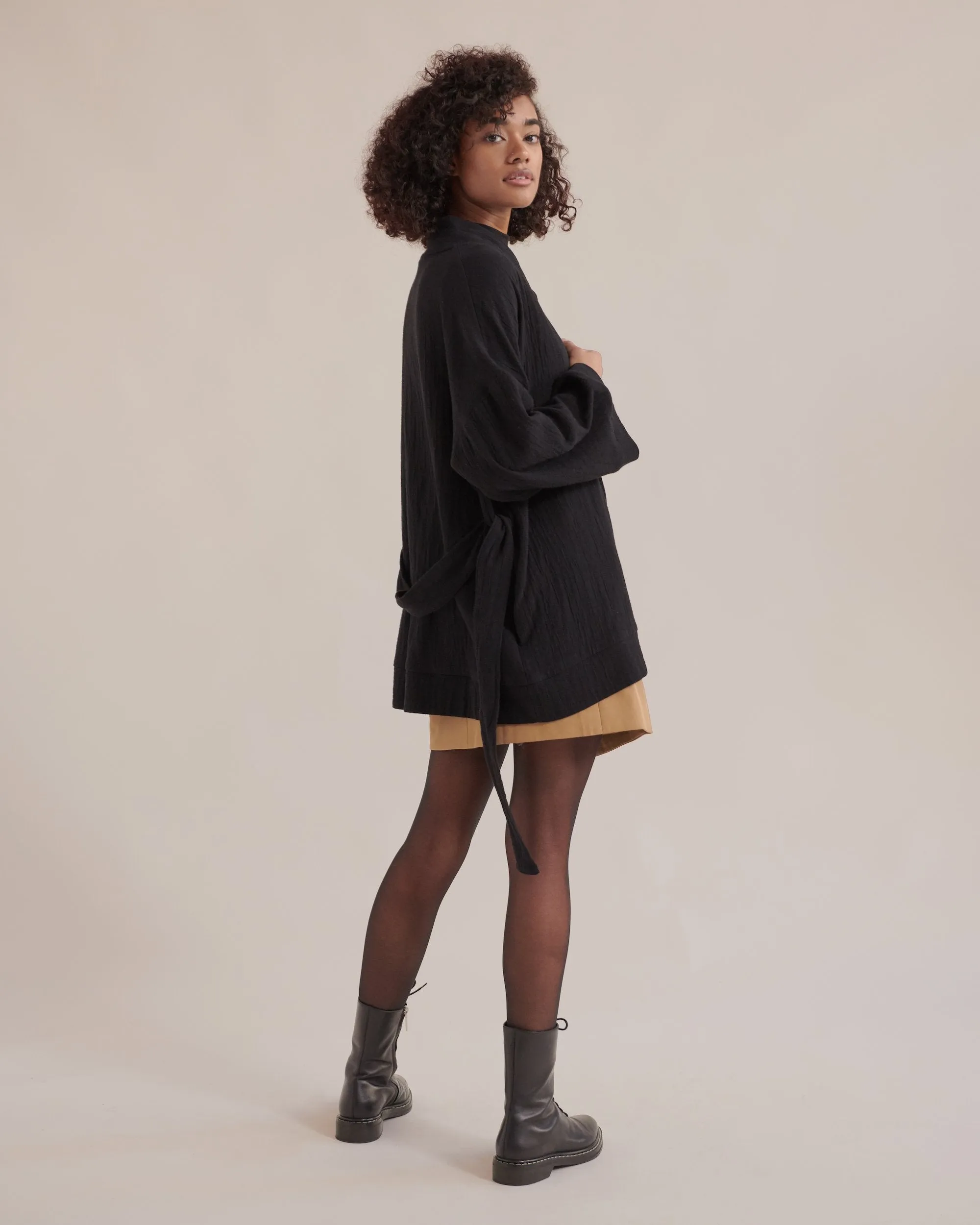 Kenna Oversized Tie-Front Jacket