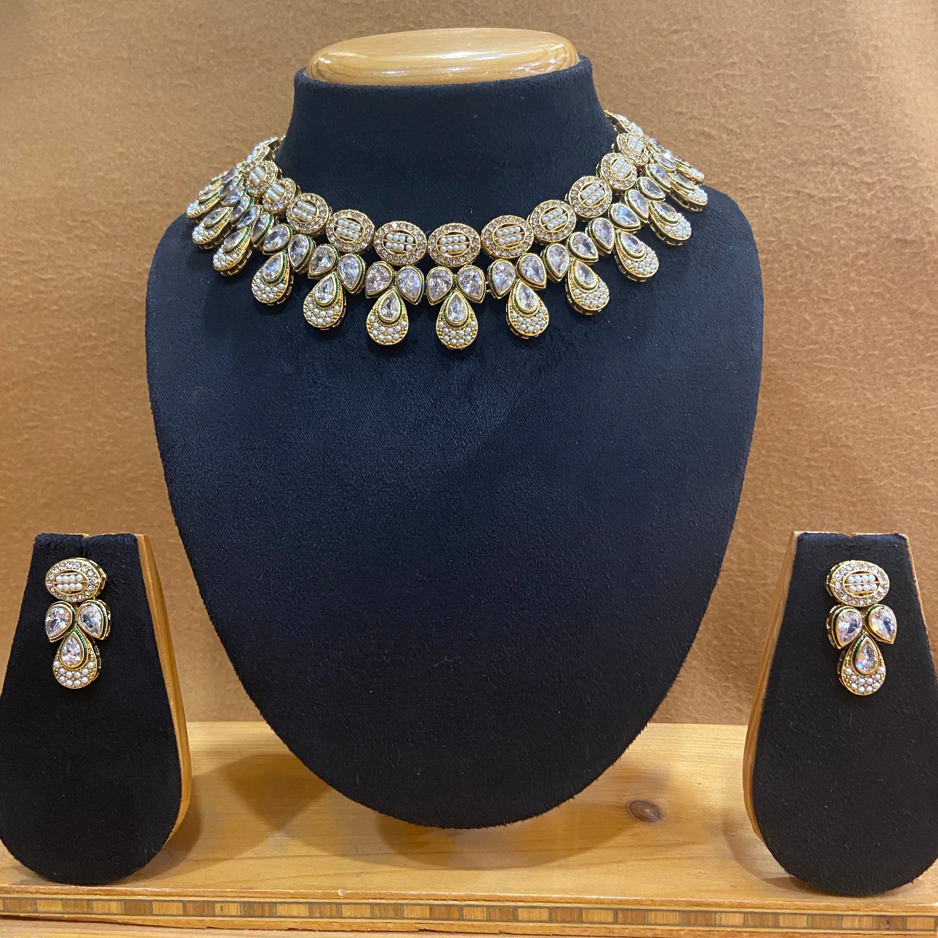 Polki Necklace Set 1425-21