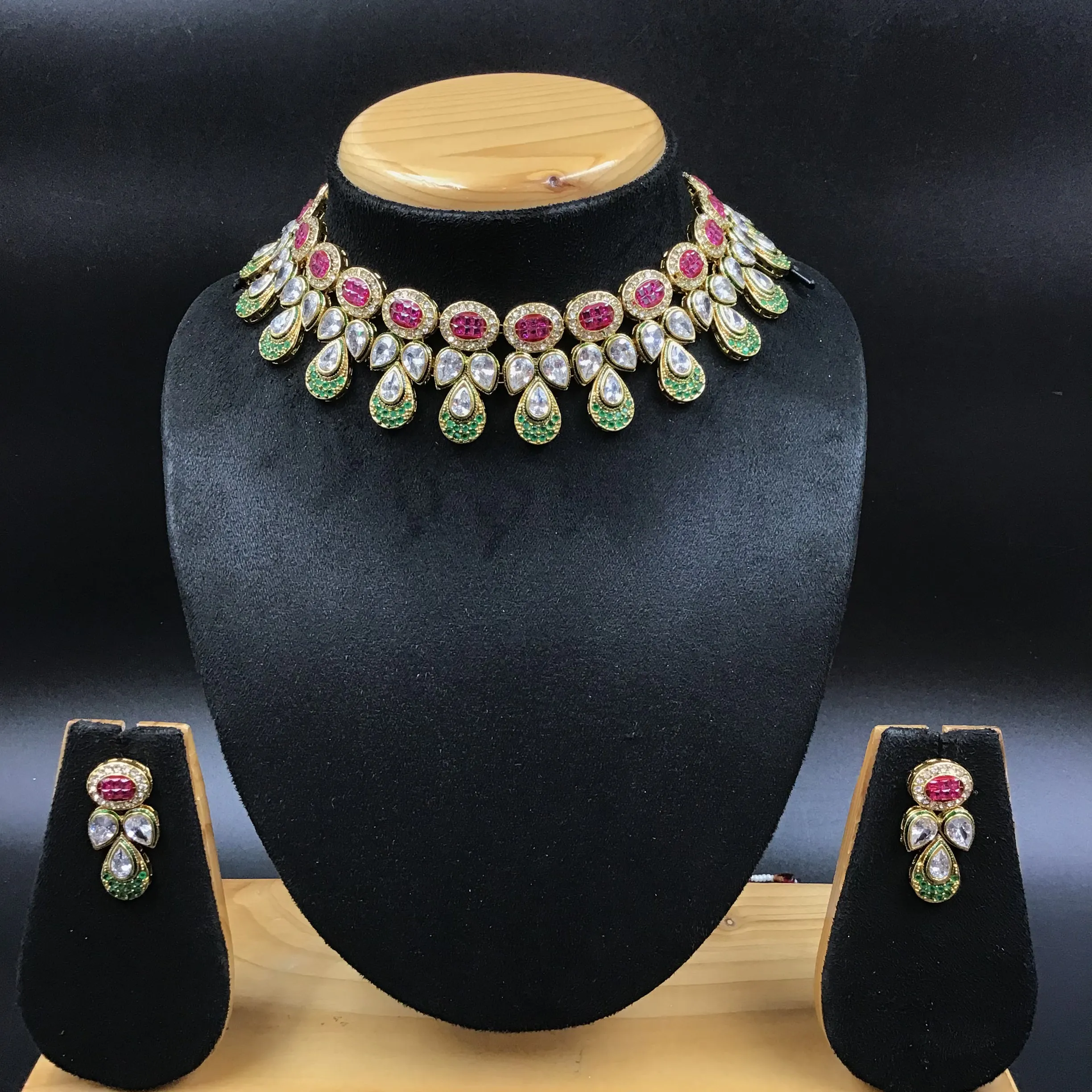 Polki Necklace Set 1425-21