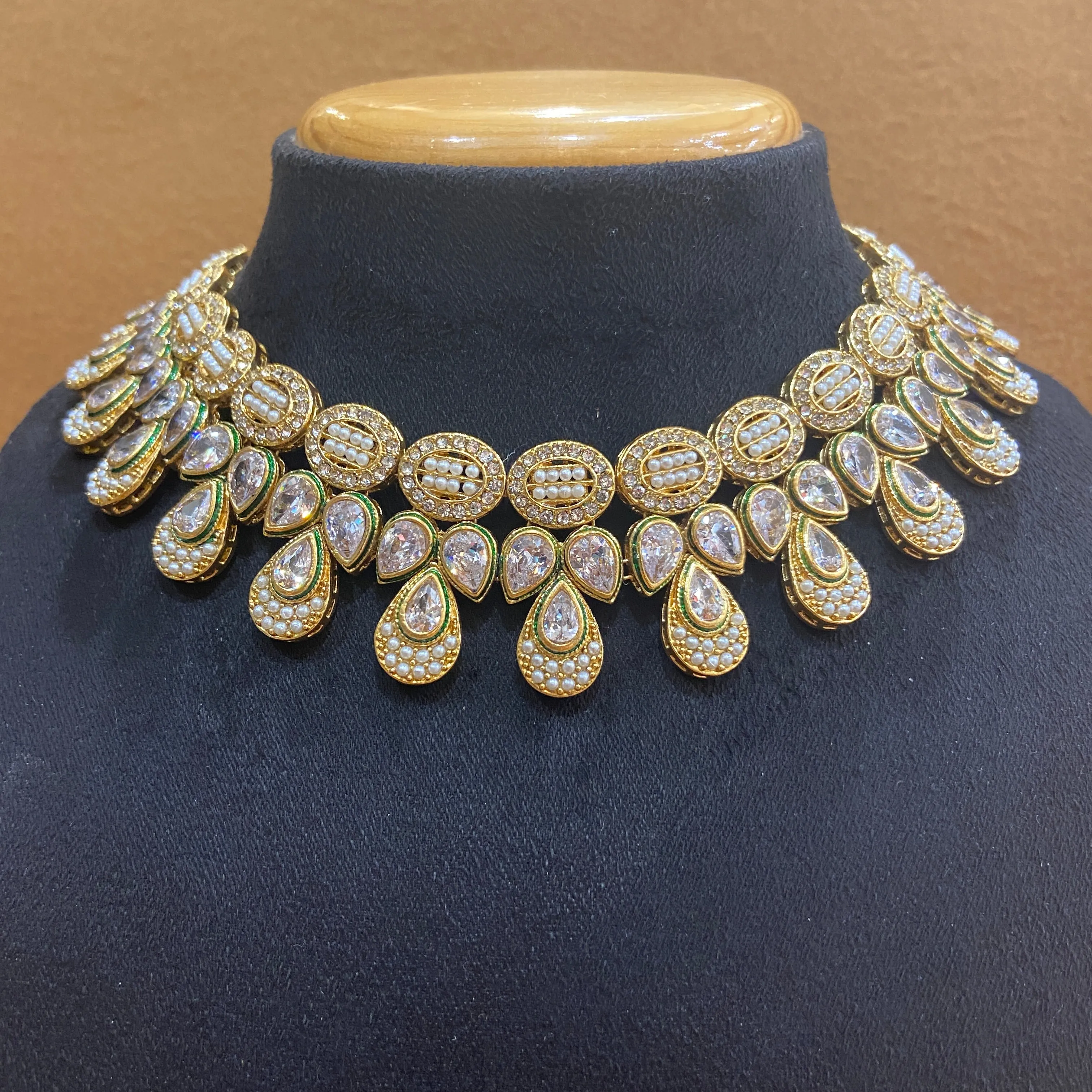 Polki Necklace Set 1425-21