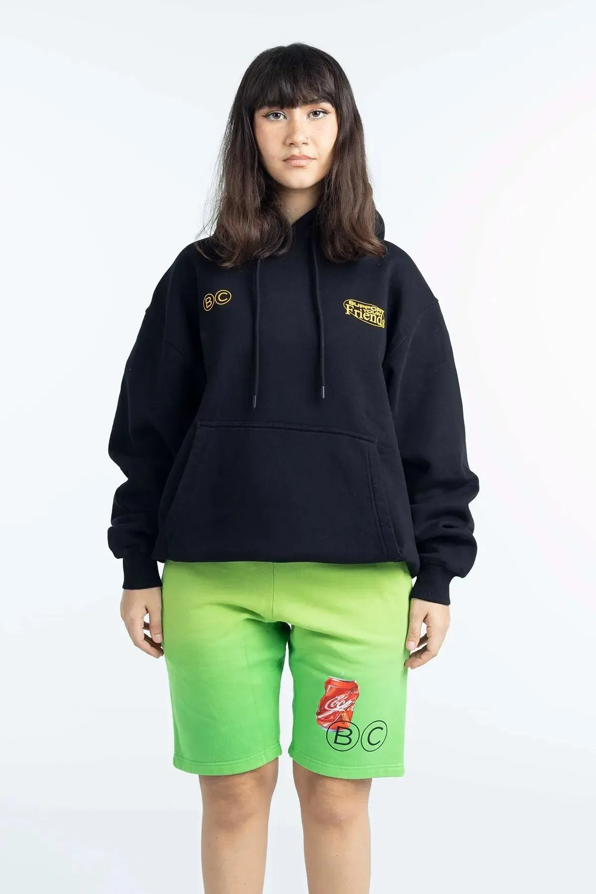 "BAD" Gradient Shorts - Green