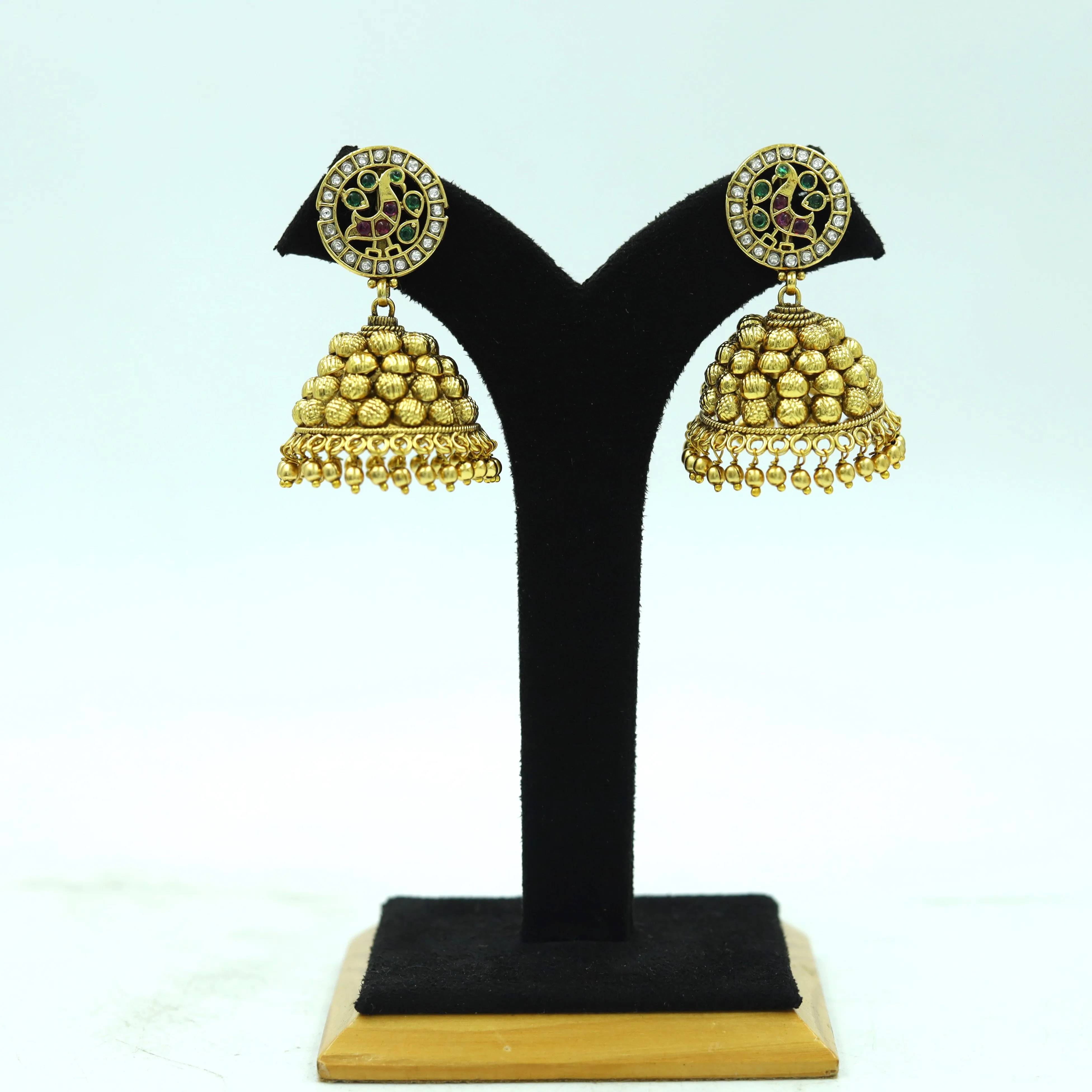 Round Neck Antique Gold Plated Necklace Set 16620-06