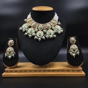 Round Neck Kundan Necklace Set 12176-28