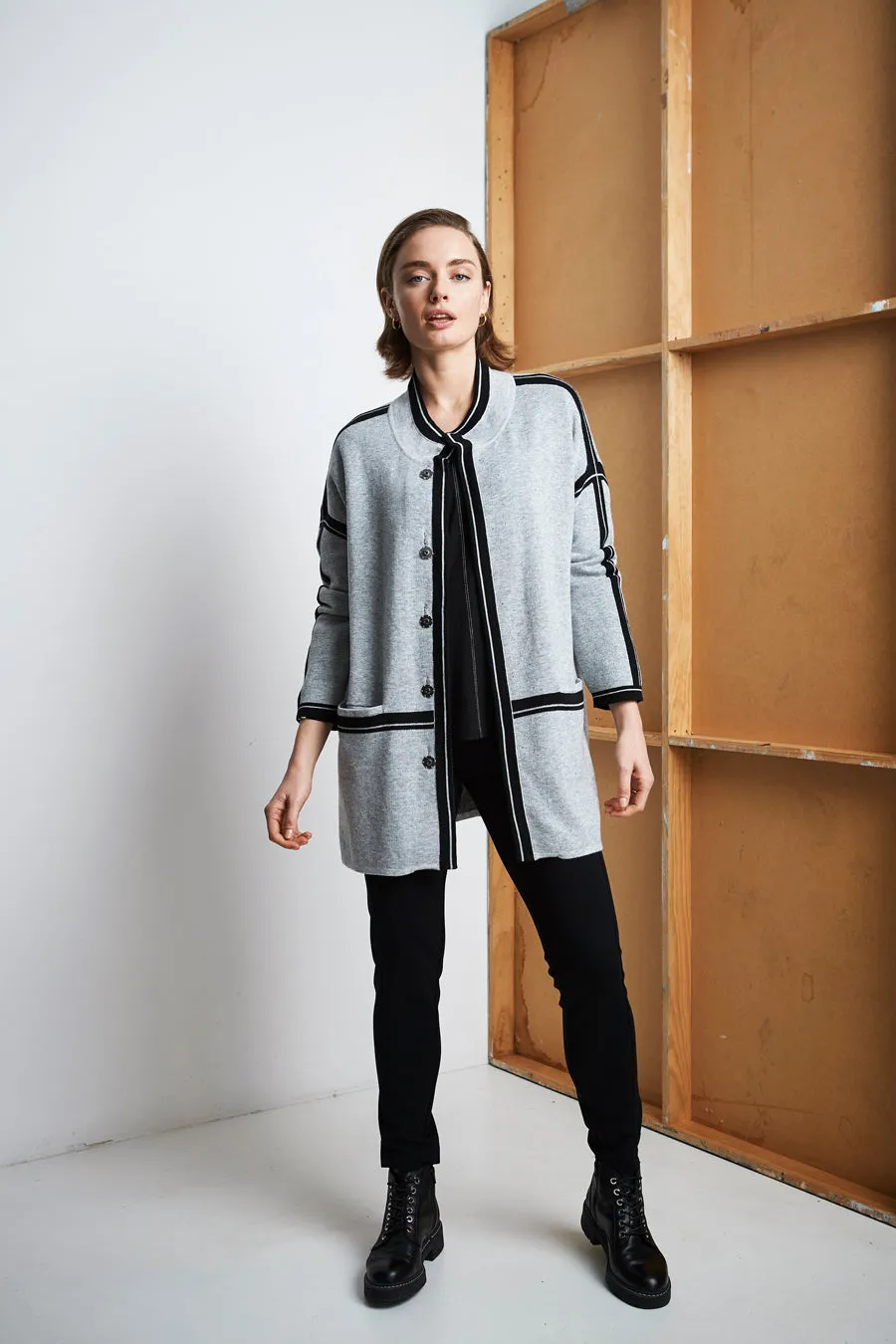 Strap Jacket - Silver Marl