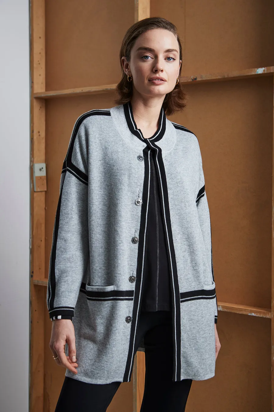 Strap Jacket - Silver Marl