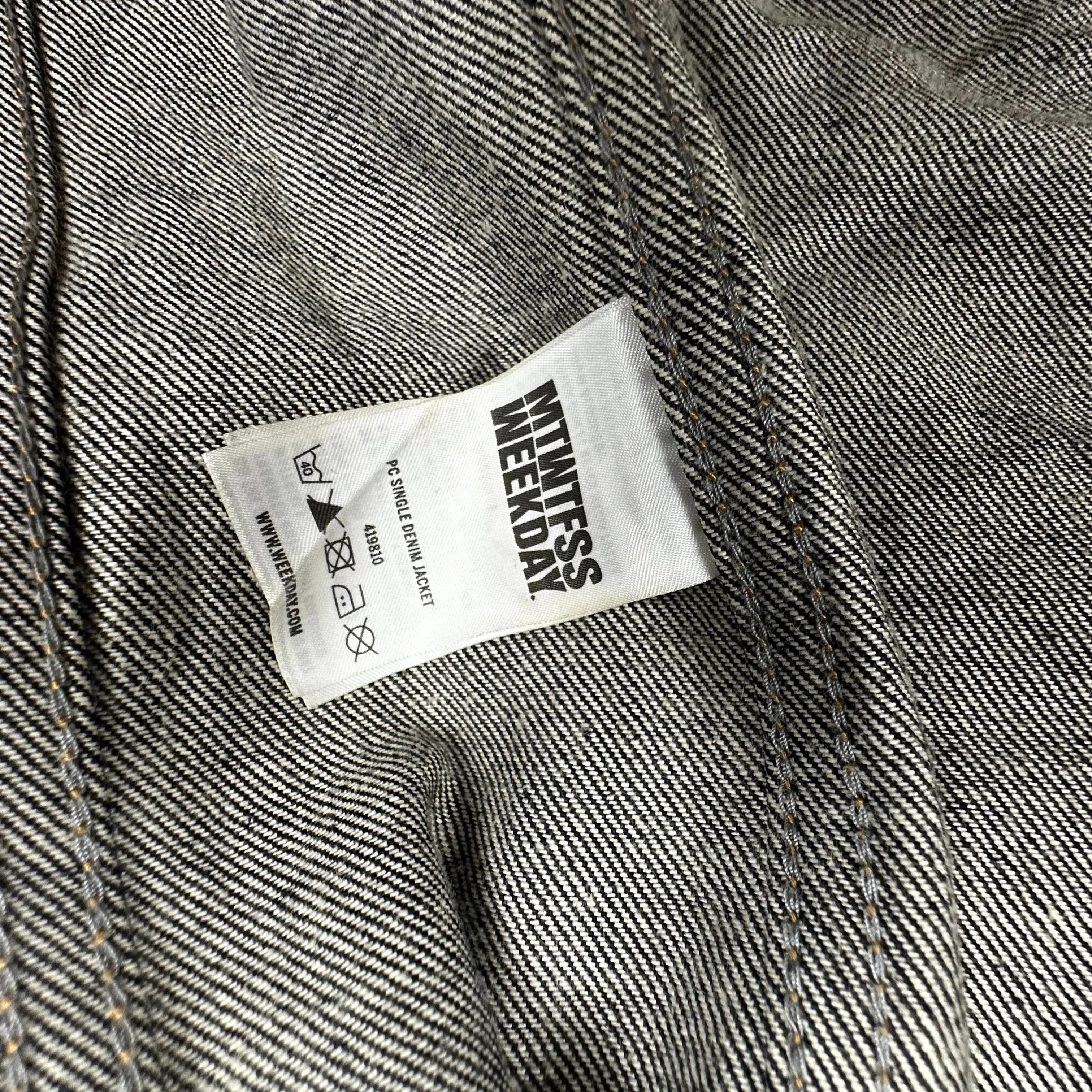 Weekday Dark Wash Classic Denim Jean Jacket - Size S