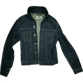 Weekday Dark Wash Classic Denim Jean Jacket - Size S