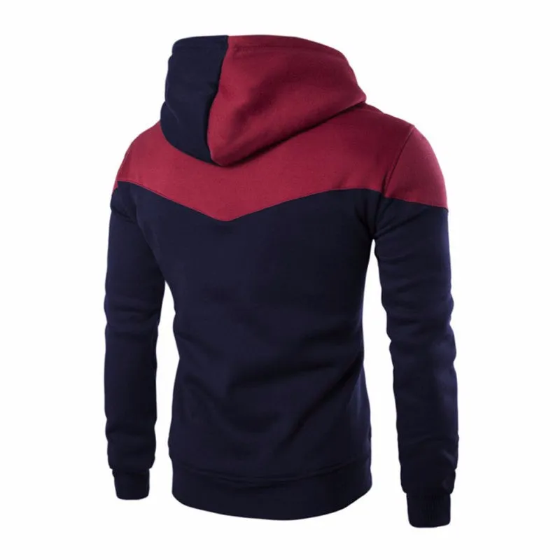 Winter Hoodies Men Sudaderas Hombre Hip Hop Mens Hoodie Decorative Pocket Patchwork Sweatshirt LM58